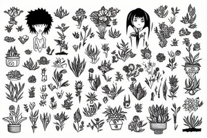 plants tattoo idea