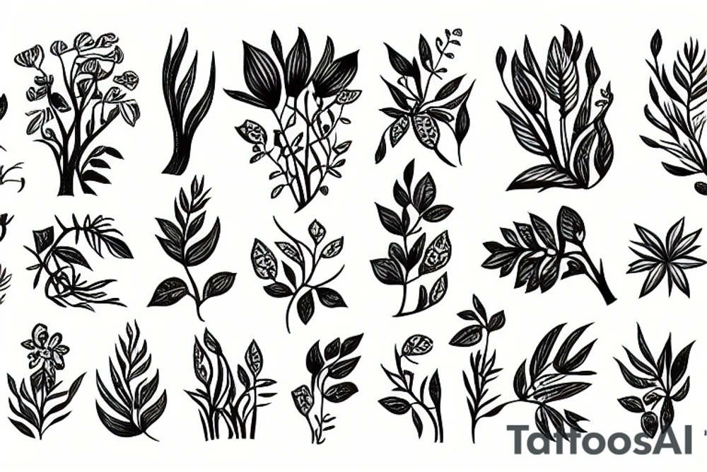 plants tattoo idea