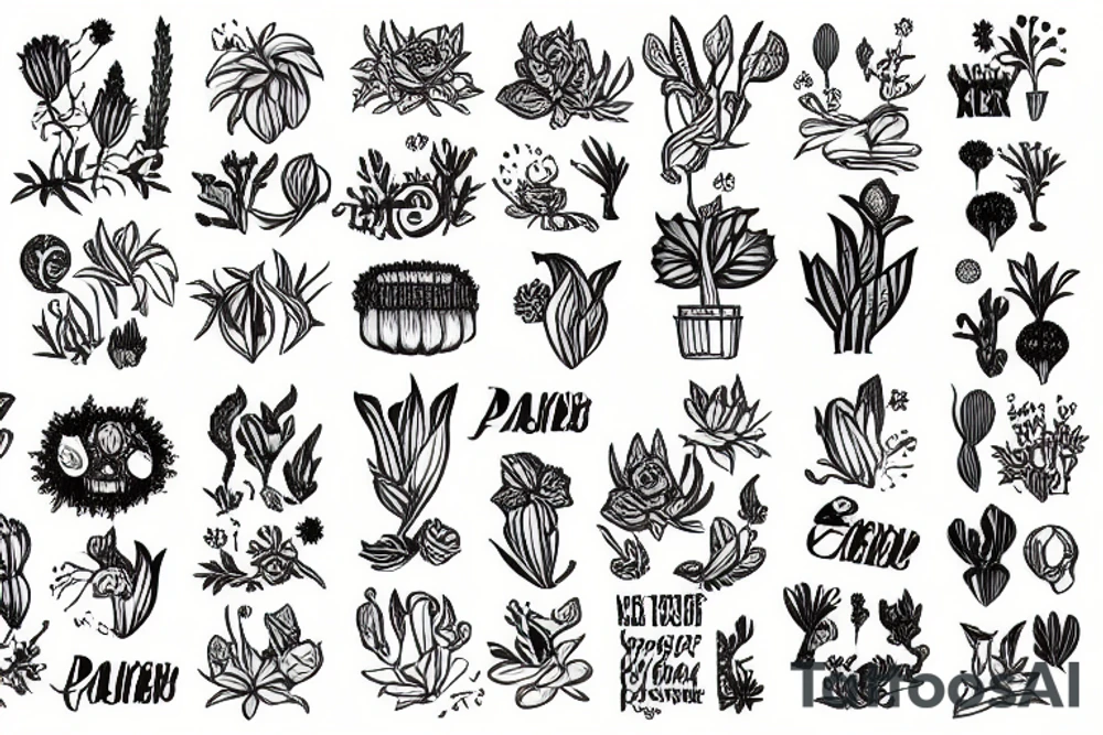 plants tattoo idea