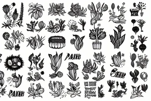 plants tattoo idea