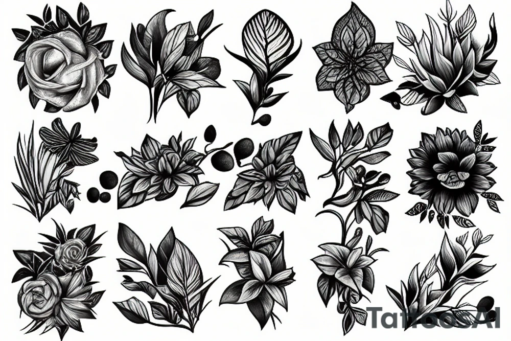 plants tattoo idea