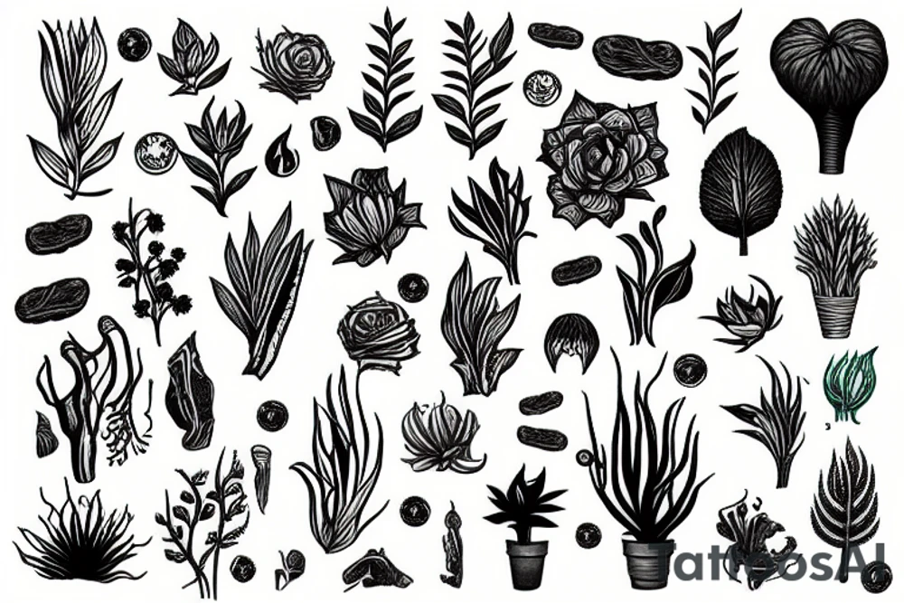 plants tattoo idea