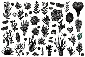 plants tattoo idea