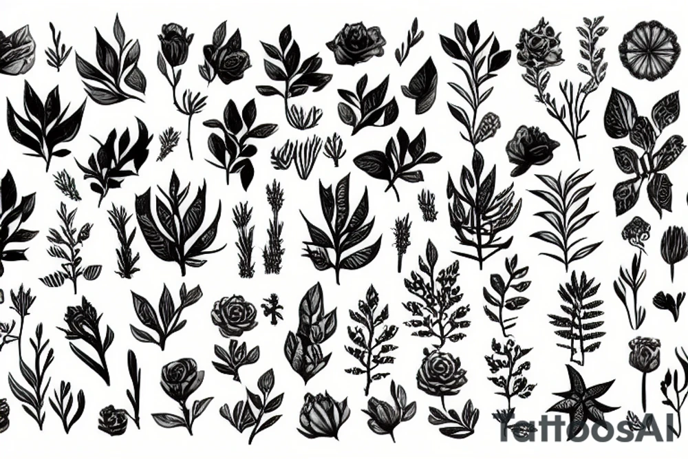 plants tattoo idea