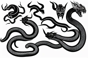 oni snake tattoo idea
