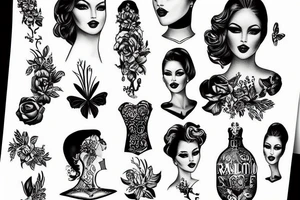a rapresentation of Italy as a woman tattoo idea