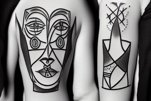 Simple Picasso art tattoo idea