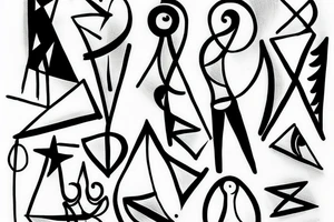 Simple Picasso art tattoo idea