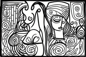 Woman in garden with a hat tattoo idea