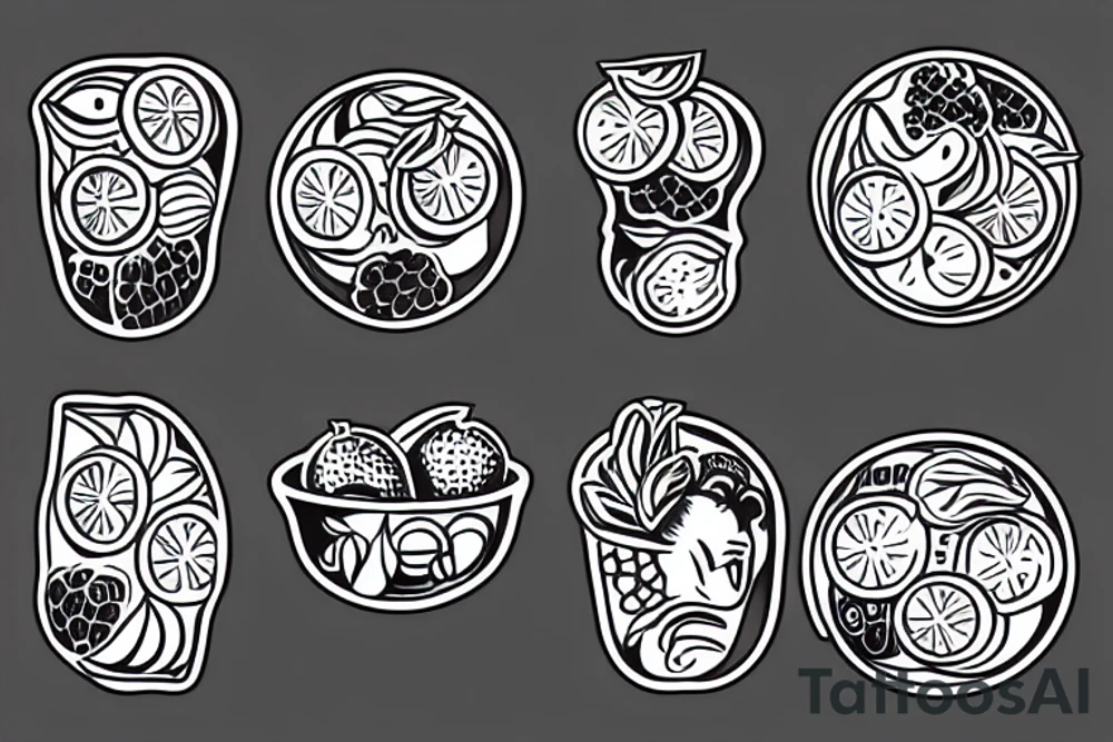 Bowl with fruit tattoo idea