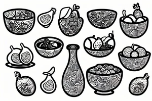 Bowl with fruit tattoo idea