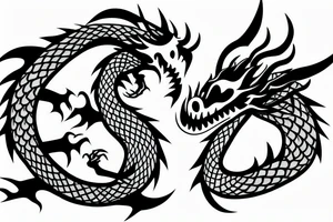 Dragon with fire out of the mouth tattoo idea