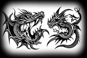 Dragon with fire out of the mouth tattoo idea