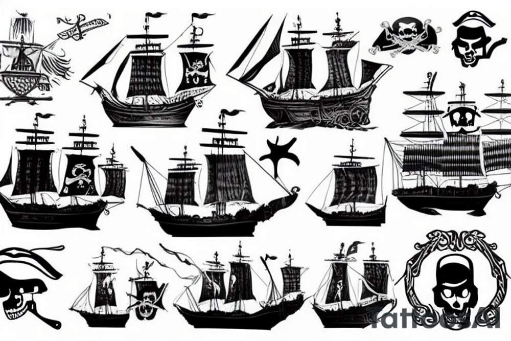 Pirate ship tattoo idea