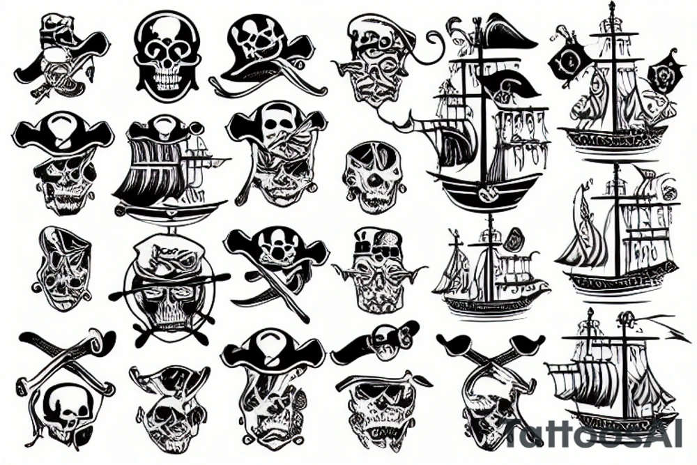 Pirate ship tattoo idea