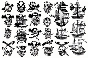 Pirate ship tattoo idea