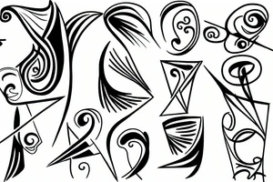 Picasso simple lines art tattoo idea