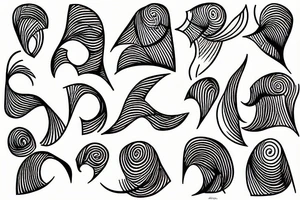 Picasso simple lines art tattoo idea