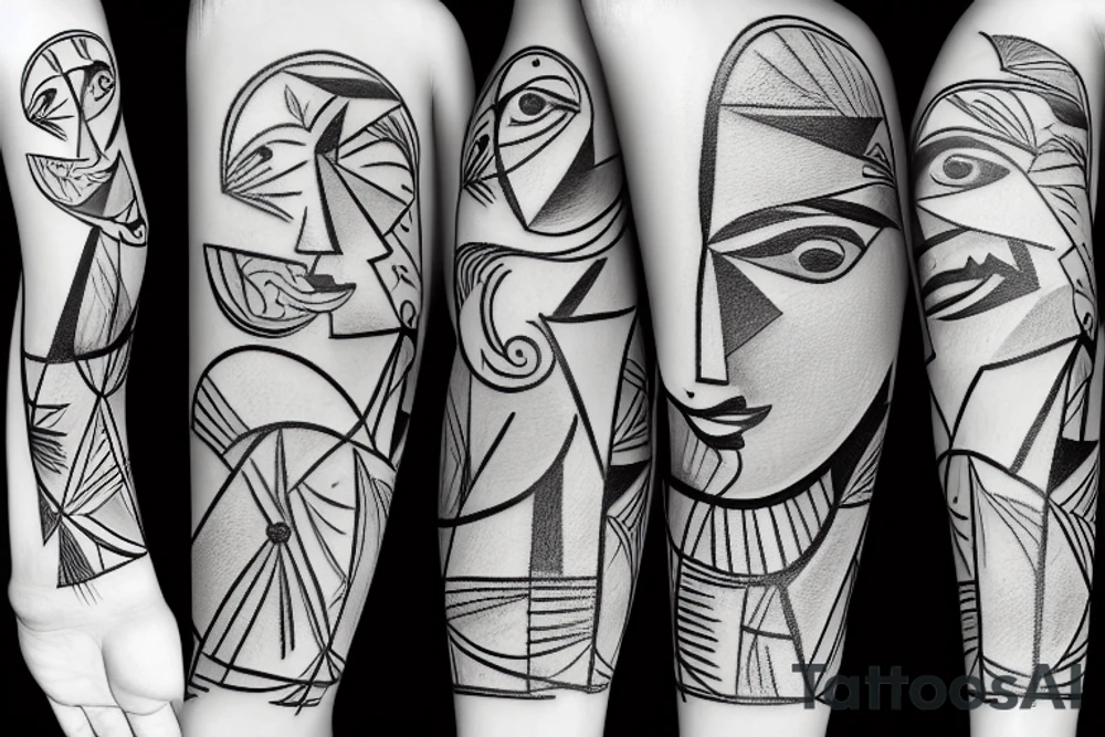 Picasso art tattoo idea