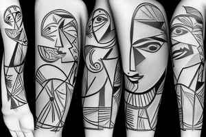 Picasso art tattoo idea