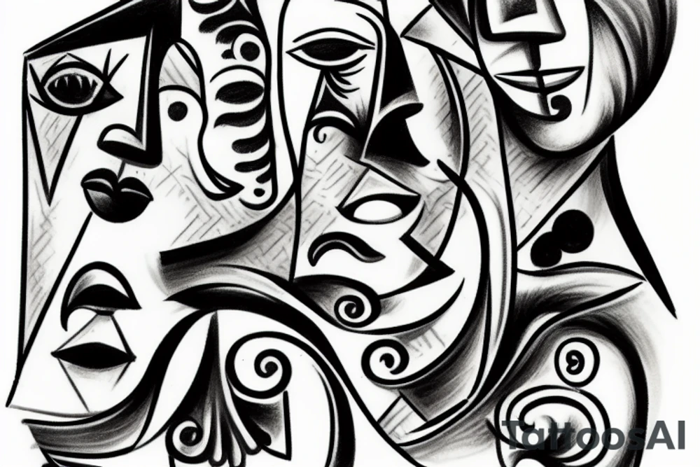 Picasso art tattoo idea