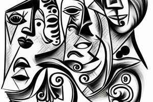 Picasso art tattoo idea