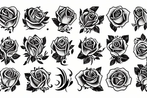 Traditionel Knife in a rose tattoo idea