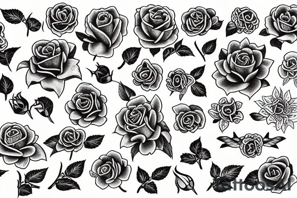 Old School rose tattoo idea