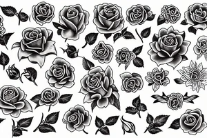 Old School rose tattoo idea