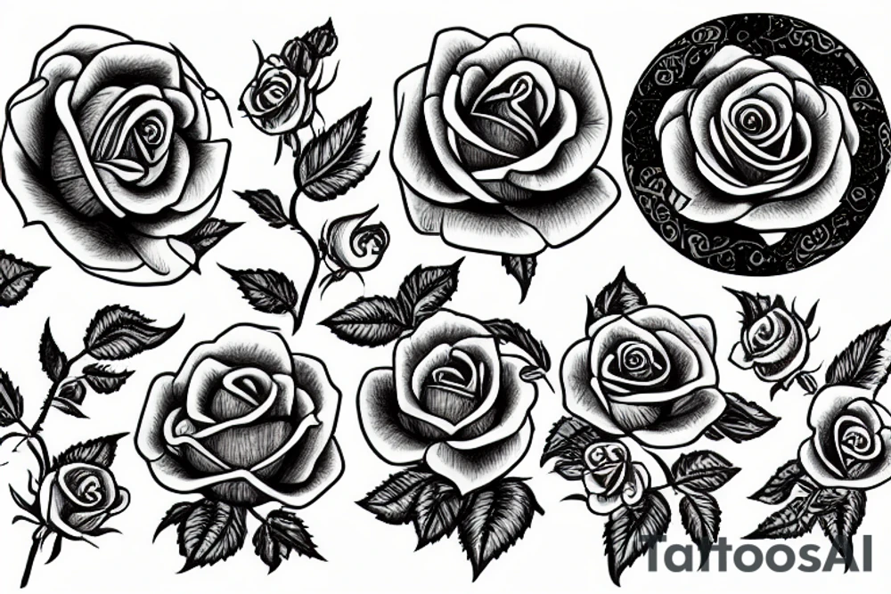 Old School rose tattoo idea