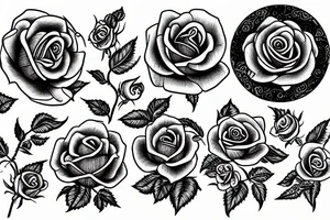 Old School rose tattoo idea