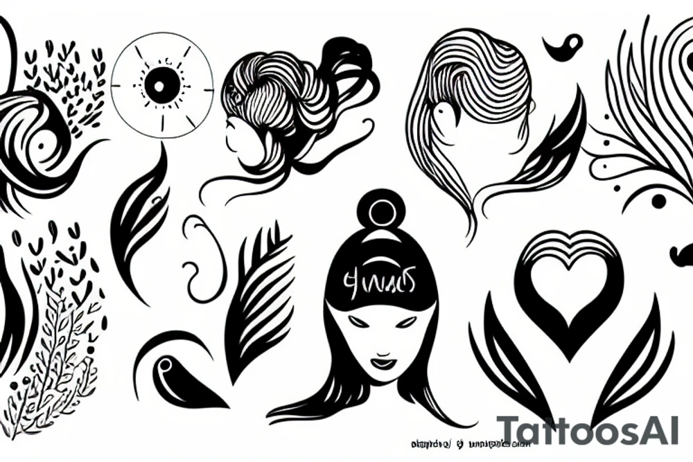 a girl swimming tattoo idea