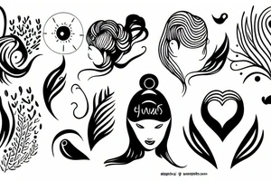 a girl swimming tattoo idea