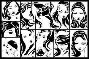 a girl swimming tattoo idea
