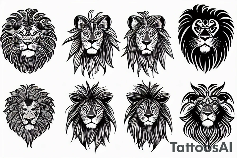 lion roaring tattoo idea