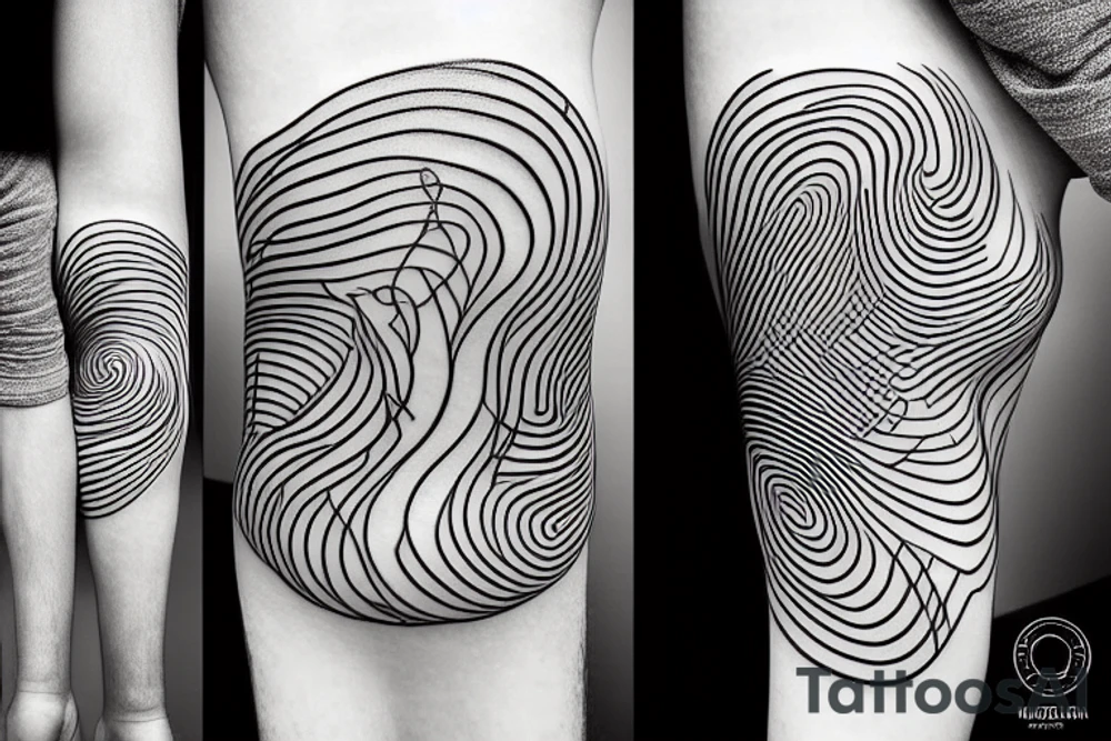 something unusual, with smooth curved or simple lines, intellectual tattoo idea