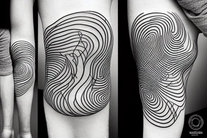 something unusual, with smooth curved or simple lines, intellectual tattoo idea