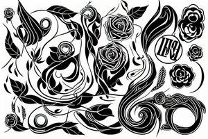 something unusual, with smooth curved or simple lines, intellectual tattoo idea