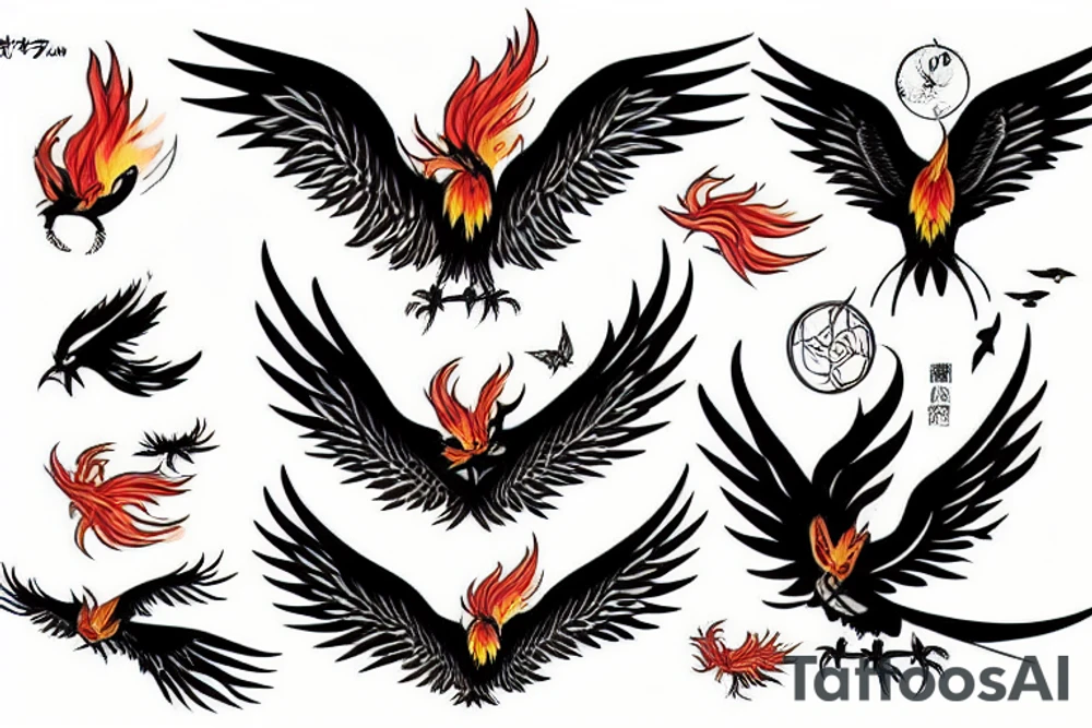 Phoenix in flight tattoo idea