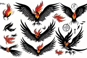 Phoenix in flight tattoo idea