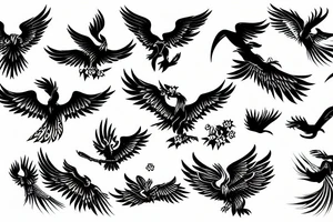 Phoenix in flight tattoo idea