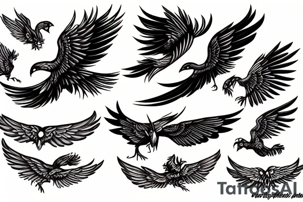 Phoenix in flight tattoo idea