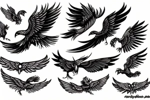 Phoenix in flight tattoo idea