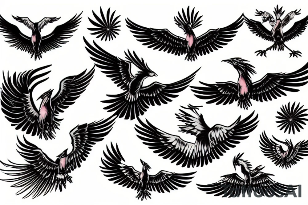 Phoenix in flight tattoo idea