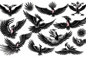 Phoenix in flight tattoo idea