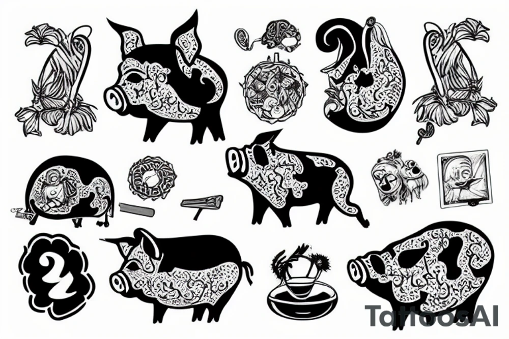 pig in shit tattoo idea