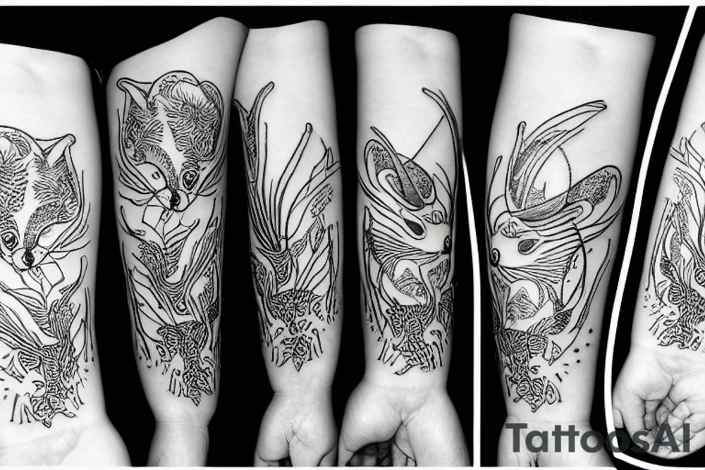 Lobster fox tattoo idea