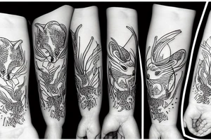 Lobster fox tattoo idea