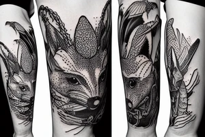 Lobster fox tattoo idea