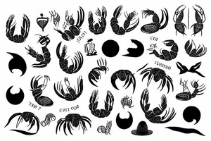 Lobster fox tattoo idea